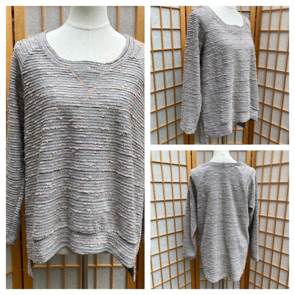 Bobeau Nubby Metallic High/Low Top SZ L